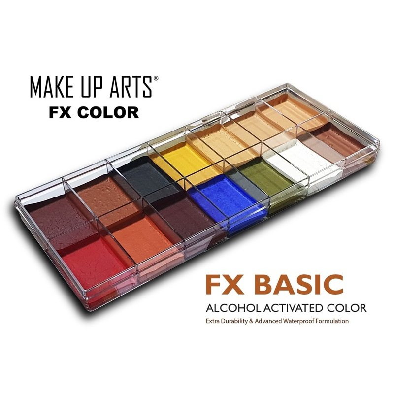 FX BASIC Alcohol Activated Color Palette 14 สี สีแอลกอฮอล์แต่งเอฟเฟ็กซ์ แถมฟรี น้ำยา FX Color Activator 30 มล. 1 ขวด - Image 2