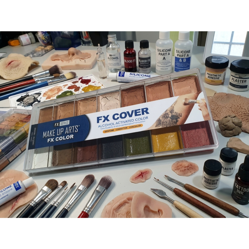 สีแอลกอฮอลปิดรอยสัก FX COVER Alcohol Activated Color Skintone + Corrector + Concealer 14 สี แถม FX Color Activator 30 มล
