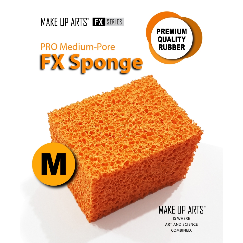 ฟองน้ำยางรูพรุนขนาดกลาง (M) สำหรับงานแต่งหน้าเทคนิคพิเศษ (Rubber Pore Sponge for FX Makeup) - Image 3